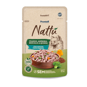 Ração Úmida Premier Nattu Cães Adultos Porte Pequeno Frango e Abóbora - 85 g Ração Úmida Premier Nattu Cães Adultos Porte Pequeno Frango e Abóbora - 85 g