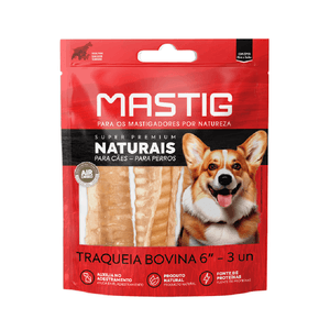 Petisco Traqueia Bovina para Cães Mastig - 3 unidades Petisco Traqueia Bovina para Cães Mastig - 3 unidades