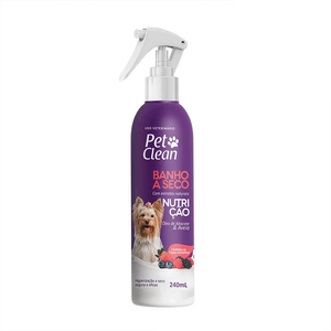 Banho a Seco para Cães e Gatos Nutrição Pet Clean - 240ml Banho a Seco para Cães e Gatos Nutrição Pet Clean - 240ml