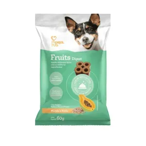Petisco Fruits Pets Digest Mamão e Aveia Cães Adultos Papaya Pets - 60 g Petisco Fruits Pets Digest Mamão e Aveia Cães Adultos Papaya Pets - 60 g