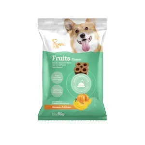 Petisco Fruits Fitness Banana e Abóbora Cães Adultos Papaya Pets - 60 g Petisco Fruits Fitness Banana e Abóbora Cães Adultos Papaya Pets - 60 g