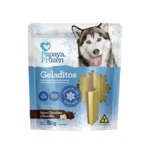 Petisco Geladitos Frozen Chocolate e Baunilha Cães Adultos Papaya Pets - 80 g Petisco Geladitos Frozen Chocolate e Baunilha Cães Adultos Papaya Pets - 80 g