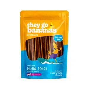 Petisco Dental Fresh Banana e Menta Cães Raças Médias Papaya Pets - 320 g Petisco Dental Fresh Banana e Menta Cães Raças Médias Papaya Pets - 320 g