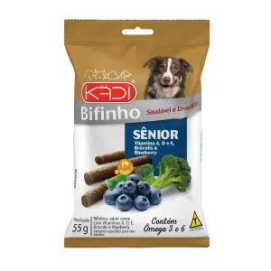 Bifinho Cães Sênior Brócolis e Blueberry Kadi - 55 g Bifinho Cães Sênior Brócolis e Blueberry Kadi - 55 g