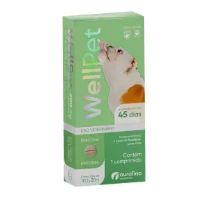 Antipulgas e Carrapatos Wellpet 200 mg para Cães 10,1 a 20 kg - 1 comprimido Antipulgas e Carrapatos Wellpet 200 mg para Cães 10,1 a 20 kg - 1 comprimido