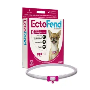 Coleira Antipulgas e Carrapatos Ectofend Rosa para Cães Pequenos e Médios - 48 cm Coleira Antipulgas e Carrapatos Ectofend Rosa para Cães Pequenos e Médios - 48 cm