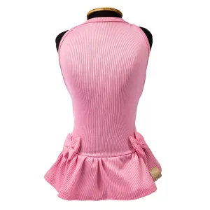 Vestido Canelado Rosa Fábrica Pet Vestido Canelado Rosa Fábrica Pet