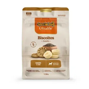 Biscoito Special Dog Ultralife para Cães Adultos Banana e Chia - 250 g Biscoito Special Dog Ultralife para Cães Adultos Banana e Chia - 250 g