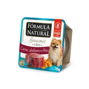 Ração Úmida Fórmula Natural Gourmet Cães Carne, Abóbora e Chia - 70 g Ração Úmida Fórmula Natural Gourmet Cães Carne, Abóbora e Chia - 70 g