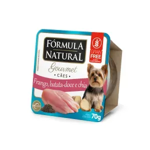 Ração Úmida Fórmula Natural Gourmet Cães Frango, Batata-Doce e Chia - 70 g Ração Úmida Fórmula Natural Gourmet Cães Frango, Batata-Doce e Chia - 70 g
