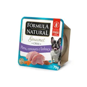 Ração Úmida Fórmula Natural Gourmet Cães Peru, Cenoura e Linhaça - 70 g Ração Úmida Fórmula Natural Gourmet Cães Peru, Cenoura e Linhaça - 70 g