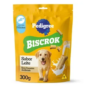 Biscoito Pedigree Biscrok para Cães Filhotes Leite - 300g Biscoito Pedigree Biscrok para Cães Filhotes Leite - 300g