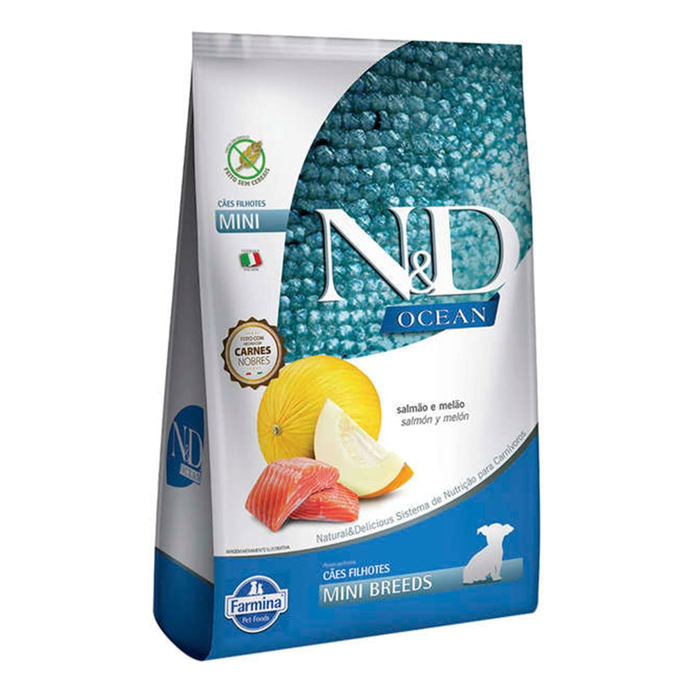 Ração N&D Ocean Cães Filhotes Raças Pequenas Salmão e Melão Ração N&D Ocean Cães Filhotes Raças Pequenas Salmão e Melão