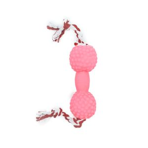 Brinquedo Halteres Cravejado Pequeno Com Corda Animania Rosa - Único Brinquedo Halteres Cravejado Pequeno Com Corda Animania Rosa - Único