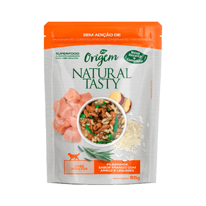 Ração Úmida Origem Natural Tasty Cães Adultos Frango, Arroz e Legumes - 85 g Ração Úmida Origem Natural Tasty Cães Adultos Frango, Arroz e Legumes - 85 g