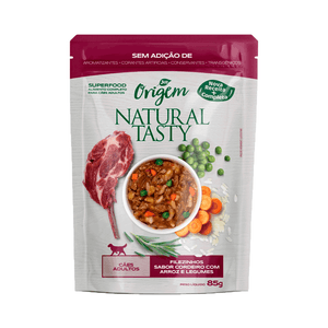 Ração Úmida Origem Natural Tasty Cães Adultos Cordeiro, Arroz e Legumes - 85 g Ração Úmida Origem Natural Tasty Cães Adultos Cordeiro, Arroz e Legumes - 85 g