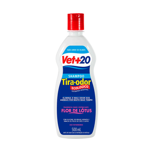Shampoo Tira-odor Flor de Lótus Vet+20 - 500ml Shampoo Tira-odor Flor de Lótus Vet+20 - 500ml
