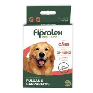 Antipulgas Fiprolex Cães Drop Spot 21 a 40kg - 2,68 ml Antipulgas Fiprolex Cães Drop Spot 21 a 40kg - 2,68 ml