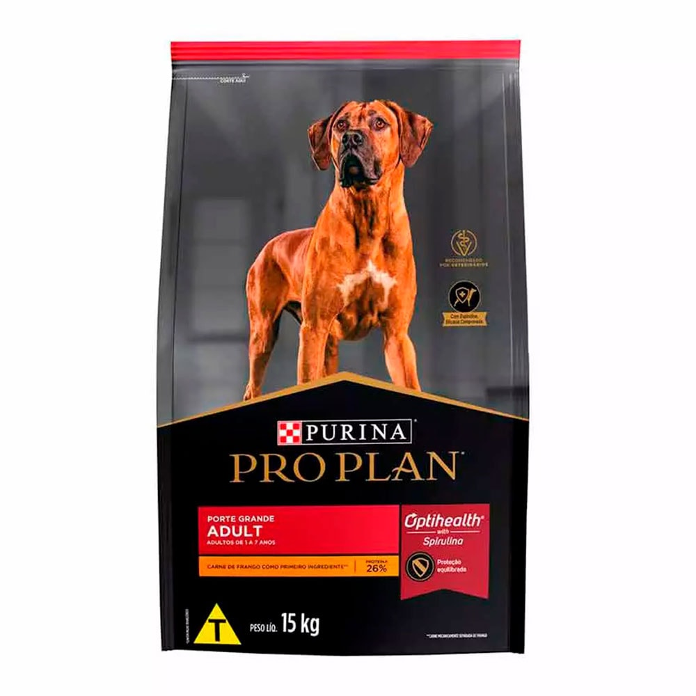 Ração Pro Plan Cães Adultos Raças Grandes Frango Ração Pro Plan Cães Adultos Raças Grandes Frango