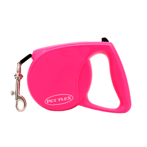 Guia Retrátil Fita Pet Flex Rosa Guia Retrátil Fita Pet Flex Rosa