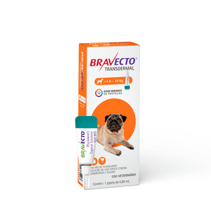 Antipulgas Bravecto Transdermal Cães 4,5 a 10kg - 250 mg Antipulgas Bravecto Transdermal Cães 4,5 a 10kg - 250 mg