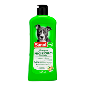 Shampoo Pelos Escuros Cães e Gatos Sanol - 500ml Shampoo Pelos Escuros Cães e Gatos Sanol - 500ml