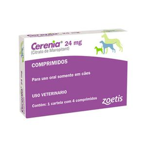 Antiemético Cerenia 24mg para Cães - 4 comprimidos Antiemético Cerenia 24mg para Cães - 4 comprimidos