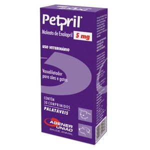 Petpril 5mg Vasodilatador para Cães e Gatos - 30 comprimidos Petpril 5mg Vasodilatador para Cães e Gatos - 30 comprimidos