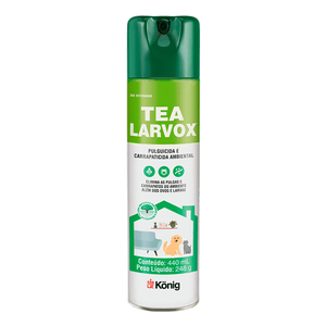 Pulguicida Carrapaticida Aerosol Tea Larvox Konig - 440 ml Pulguicida Carrapaticida Aerosol Tea Larvox Konig - 440 ml
