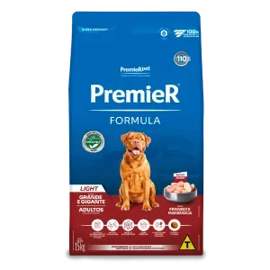 Ração Premier Formula Light Cães Adultos Raças Grandes e Gigantes Frango e Mandioca - 15 kg