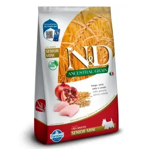 Ração N&D Ancestral Grain Cães Senior Mini Frango Ração N&D Ancestral Grain Cães Senior Mini Frango