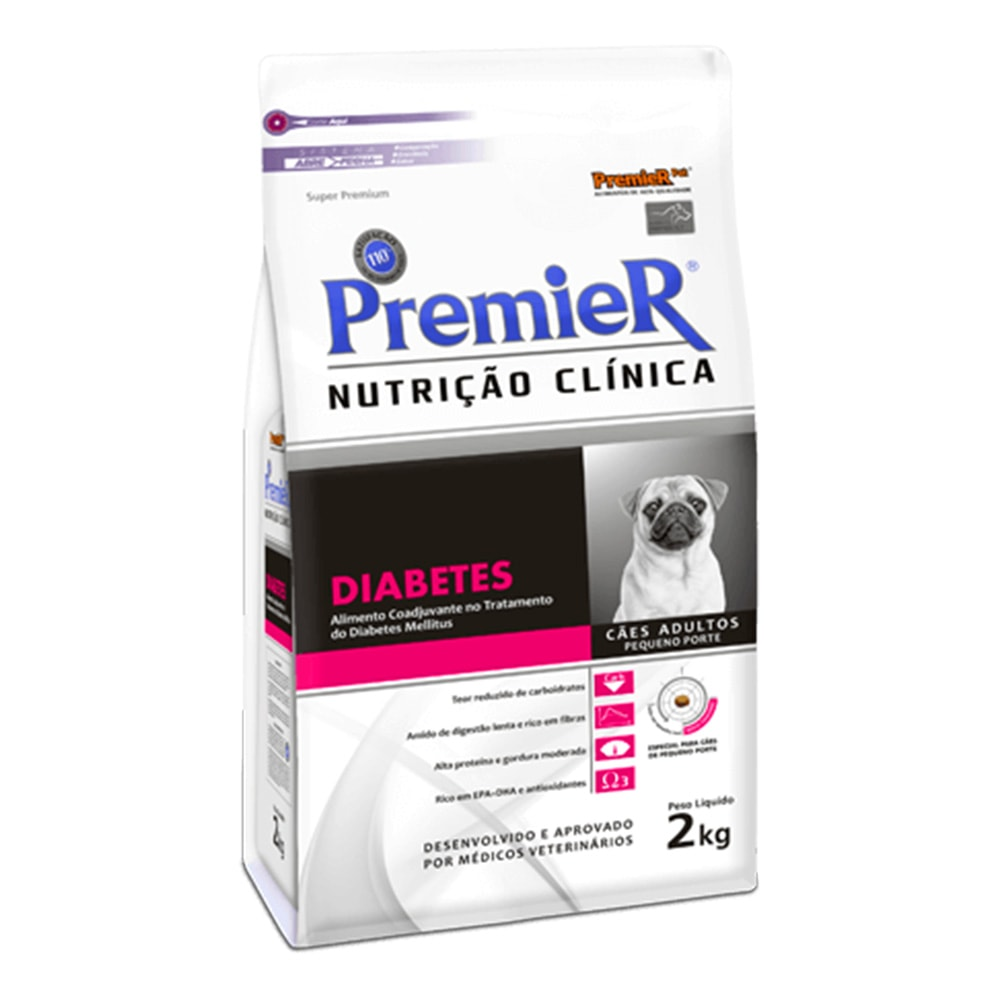 Ração Premier Nutrição Clínica Diabetes Cães Adultos e Filhotes Raças Pequenas Ração Premier Nutrição Clínica Diabetes Cães Adultos e Filhotes Raças Pequenas