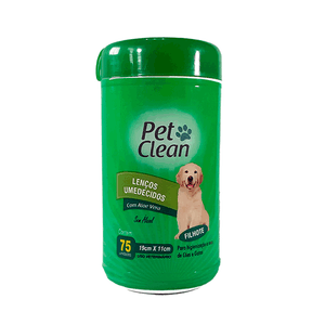 Lenço Umedecido Cães e Gatos Filhotes Pet Clean - 75 unidades Lenço Umedecido Cães e Gatos Filhotes Pet Clean - 75 unidades