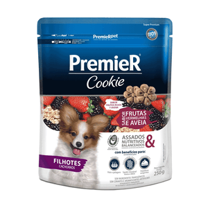 Cookie Premier Cães Filhotes Frutas Vermelhas e Aveia - 250 g Cookie Premier Cães Filhotes Frutas Vermelhas e Aveia - 250 g
