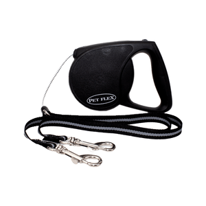 Guia Retrátil Premium Duo Pet Flex Preta - até 20 kg - 3 M