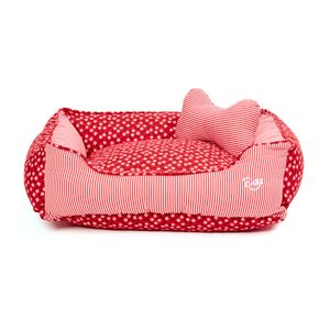 Cama Flicks Ossinho Vermelha para Cães e Gatos Cama Flicks Ossinho Vermelha para Cães e Gatos