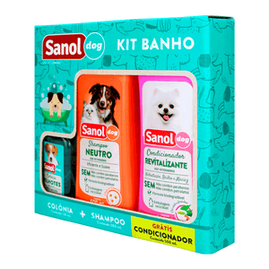 Kit Banho Sanol Dog Shampoo, Condicionador e Colônia - 500 ml Kit Banho Sanol Dog Shampoo, Condicionador e Colônia - 500 ml