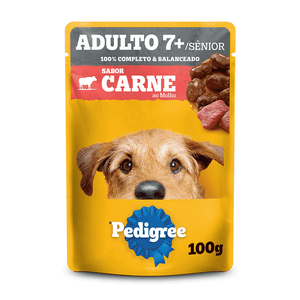 Ração Úmida Pedigree Sachê Cães Adultos Sênior 7+ Anos Carne ao Molho - 100 g Ração Úmida Pedigree Sachê Cães Adultos Sênior 7+ Anos Carne ao Molho - 100 g
