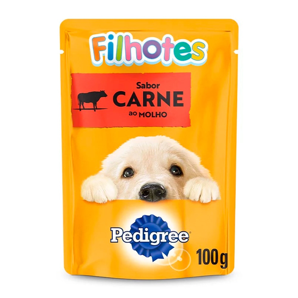 Ração Úmida Pedigree Sachê Cães Filhotes Carne ao Molho - 100 g Ração Úmida Pedigree Sachê Cães Filhotes Carne ao Molho - 100 g