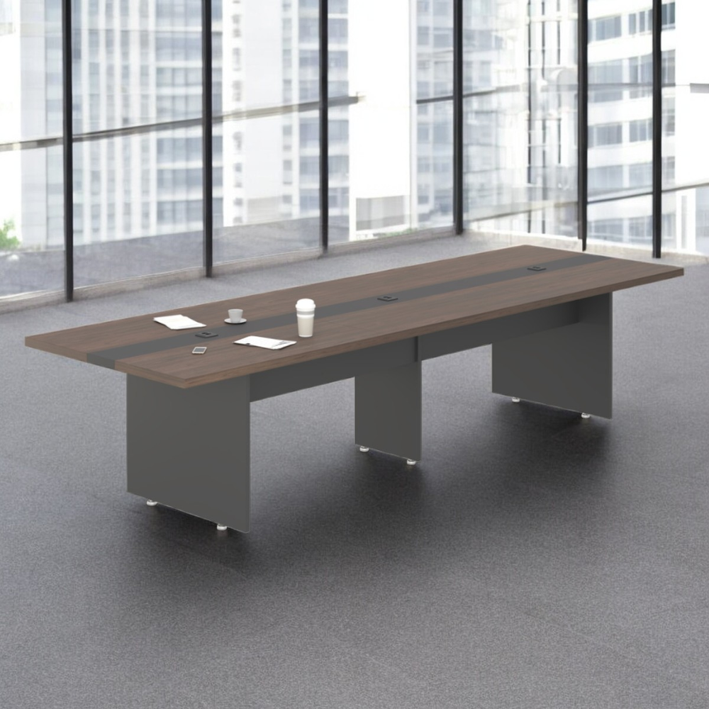 Mesa Para Sala de Reunião 3,60 M Berlim Freijó Preto Mesa Para Sala de Reunião 3,60 M Berlim Freijó Preto