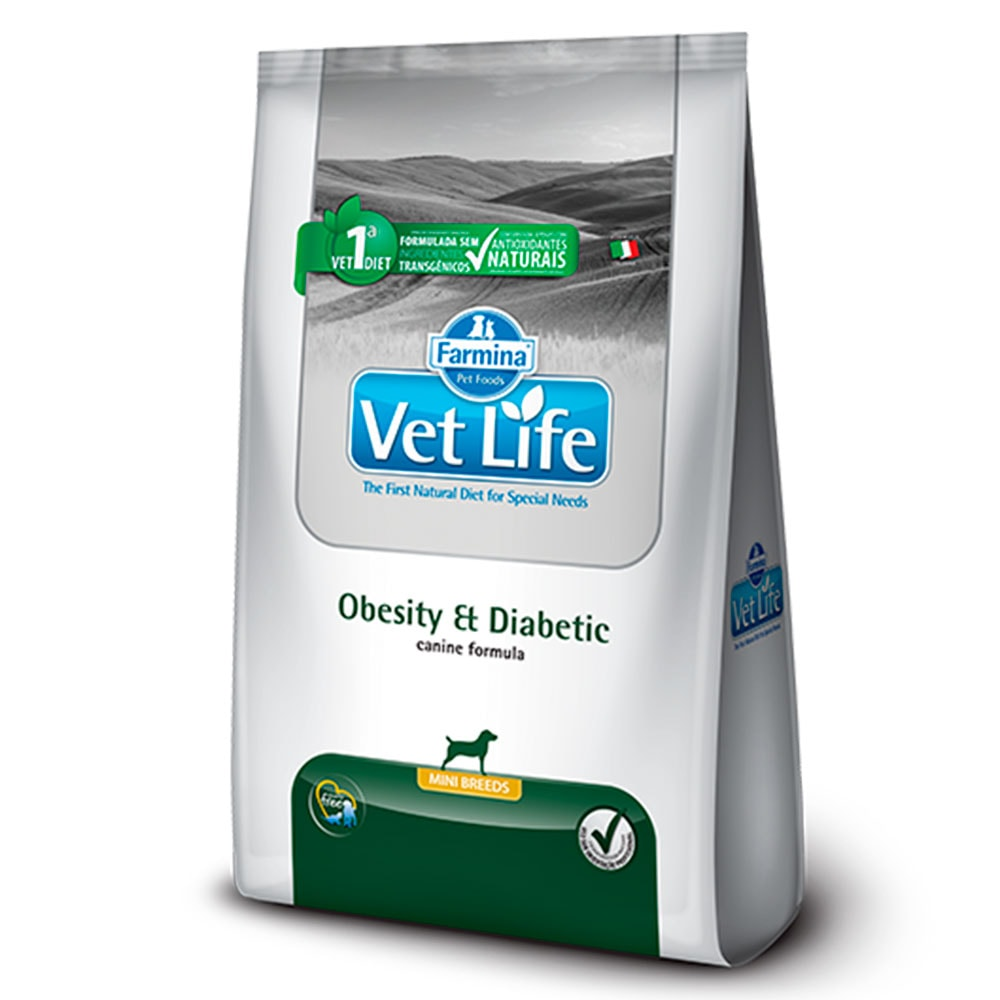 Ração Vet Life Natural Mini Canine Obesity e Diabetic Ração Vet Life Natural Mini Canine Obesity e Diabetic