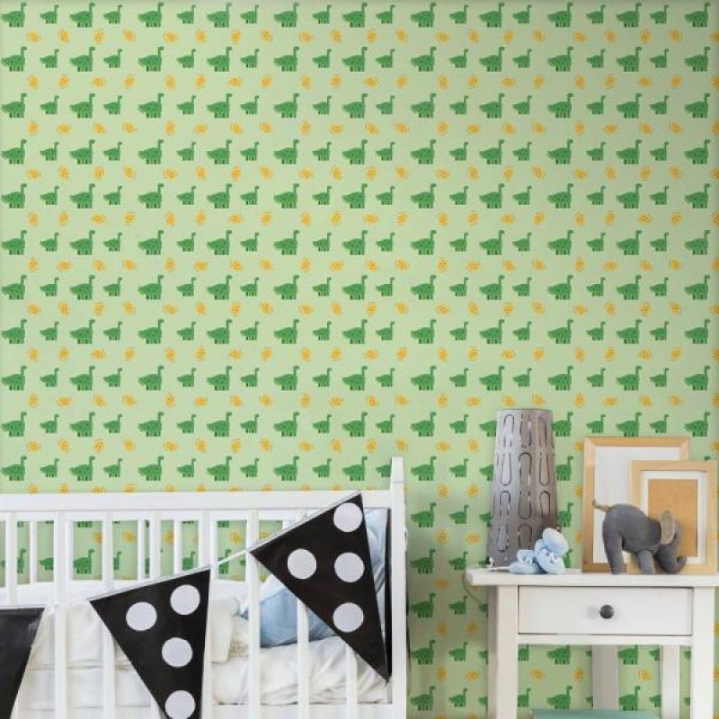 Papel de Parede Infantil Dinossauros e Ovos Papel de Parede Infantil Dinossauros e Ovos