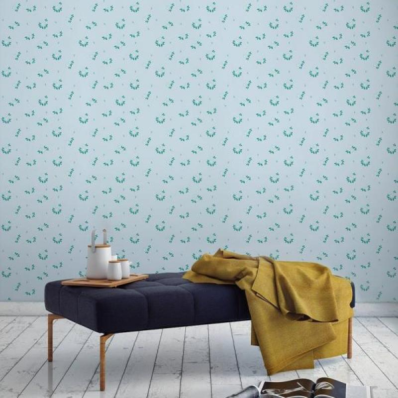 Papel de Parede Infantil Flor Azul Papel de Parede Infantil Flor Azul