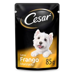 Ração Úmida Cesar para Cães Adultos Sachê Frango Marinado ao Molho - 85 g Ração Úmida Cesar para Cães Adultos Sachê Frango Marinado ao Molho - 85 g