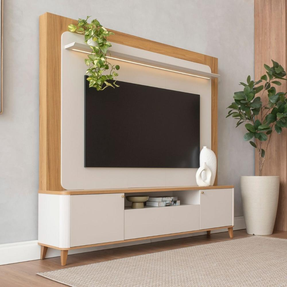 Home Theater Com Led Roma Tauari Off White Fosco Home Theater Com Led Roma Tauari Off White Fosco