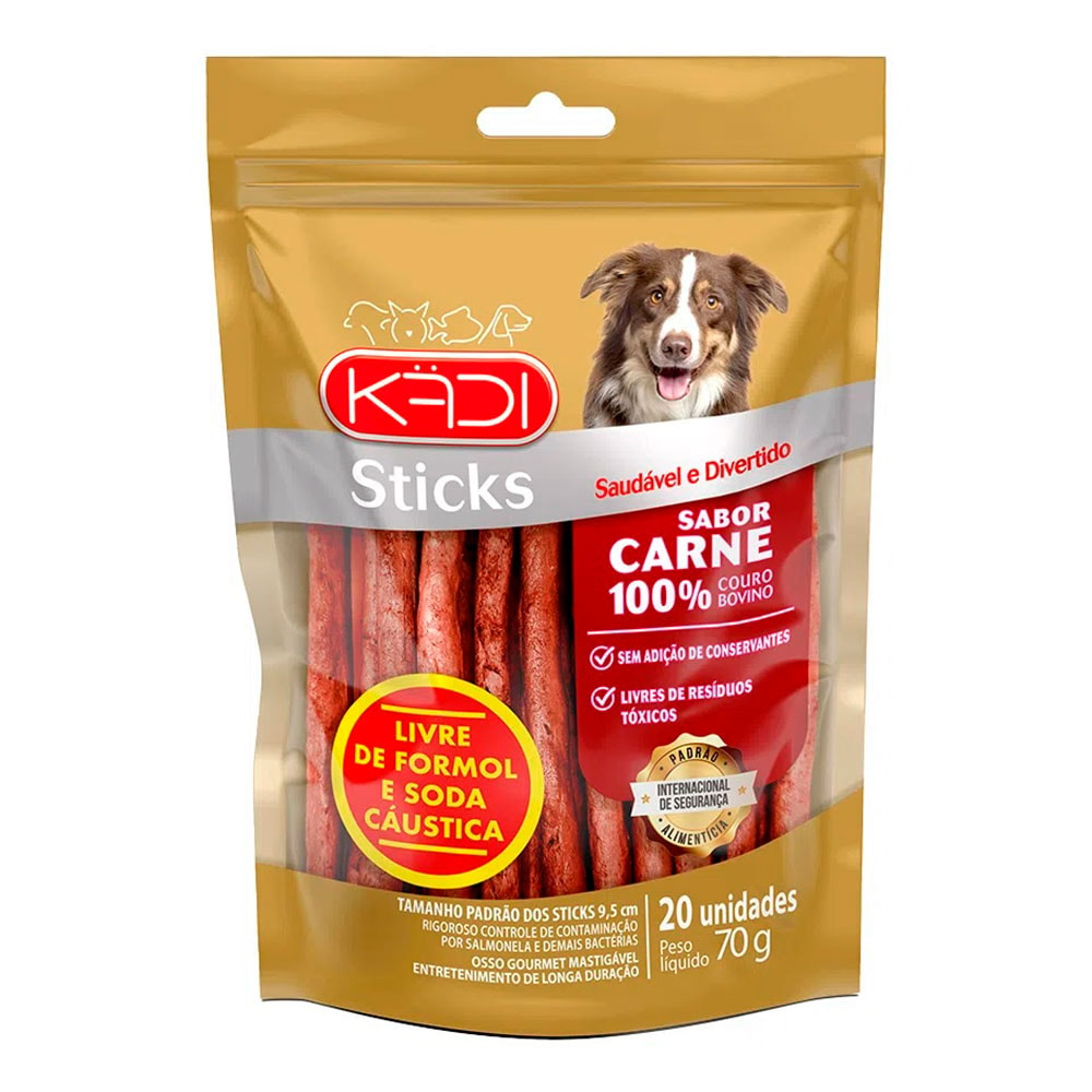 Petisco Sticks Carne Kadi para Cães - 70 g Petisco Sticks Carne Kadi para Cães - 70 g