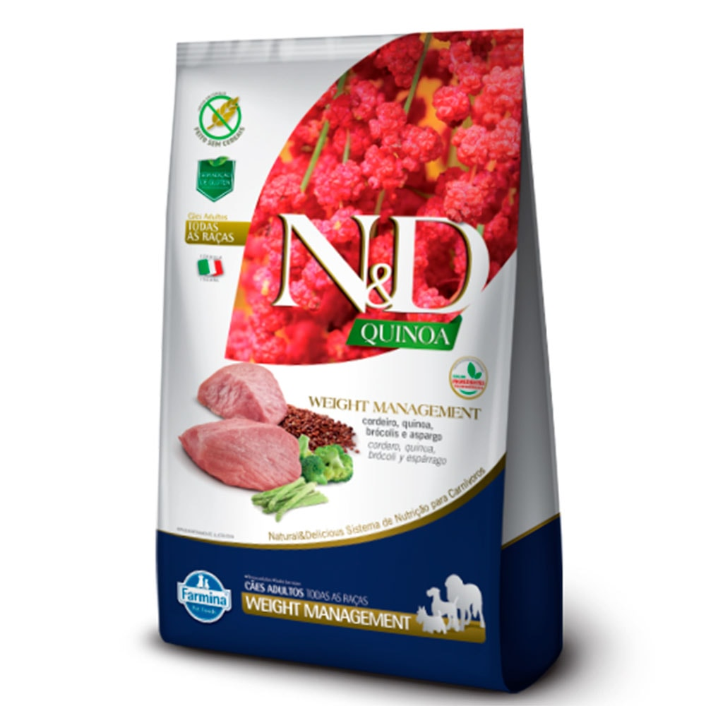 Ração N&D Quinoa Cães Adultos Weight Cordeiro - 10,1kg Ração N&D Quinoa Cães Adultos Weight Cordeiro - 10,1kg