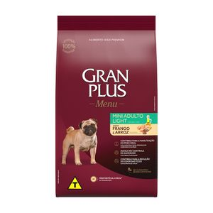 Ração GranPlus Menu Cães Mini Adultos Light Frango e Arroz Ração GranPlus Menu Cães Mini Adultos Light Frango e Arroz