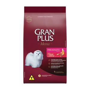 Ração GranPlus Menu Cães Adultos Mini Carne e Arroz Ração GranPlus Menu Cães Adultos Mini Carne e Arroz