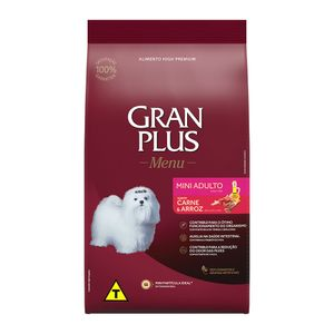 Ração GranPlus Menu Cães Mini Adultos Carne e Arroz - 1 kg Ração GranPlus Menu Cães Mini Adultos Carne e Arroz - 1 kg